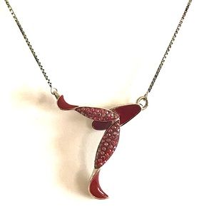 Swarovski Atelier Necklace - 16”. Red from Italy.
